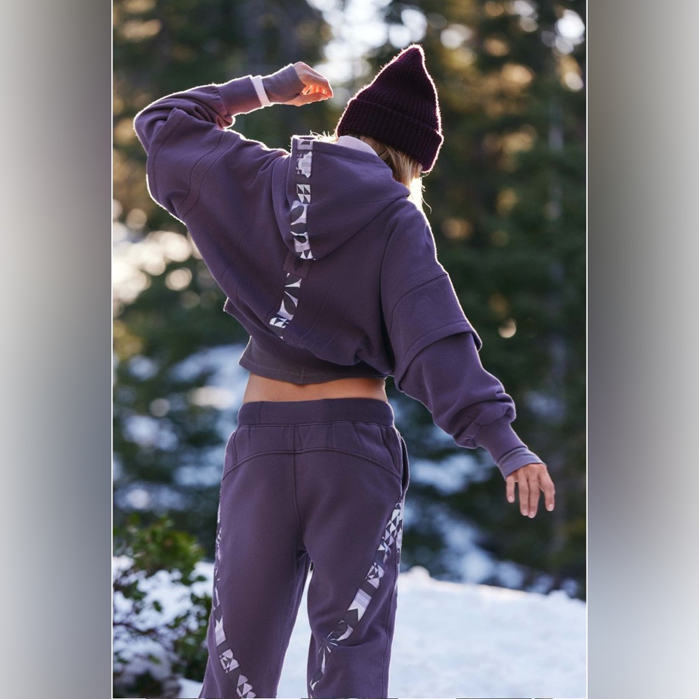 NWOT Free People Movement  Snow Flow Joggers In Driftwood Combo - Picture 5 of 12